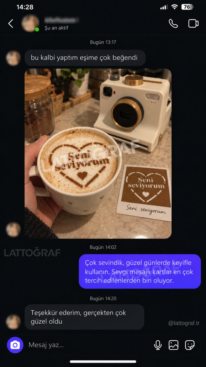 Lattoğraf müşteri mesajı
