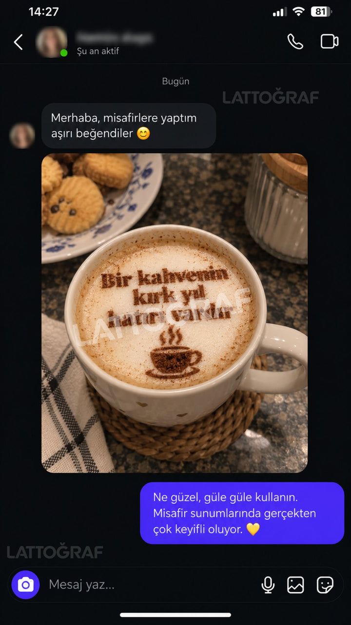 Lattoğraf müşteri mesajı