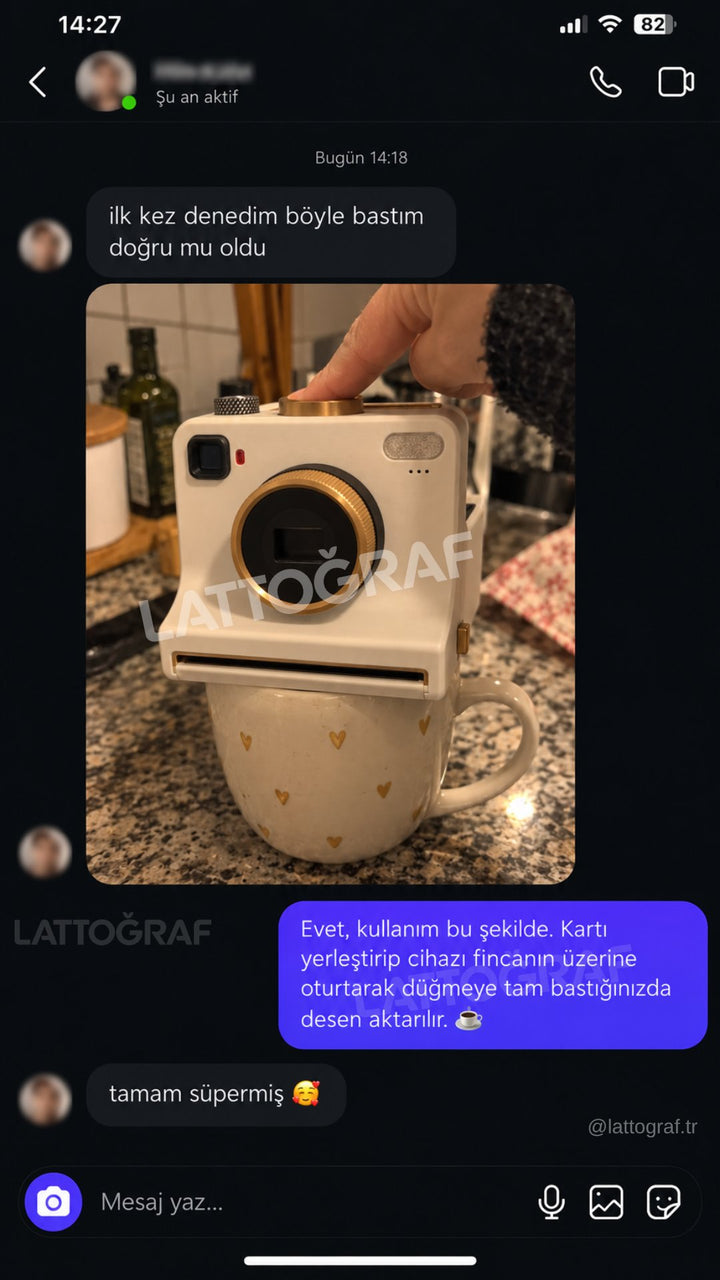 Lattoğraf müşteri mesajı