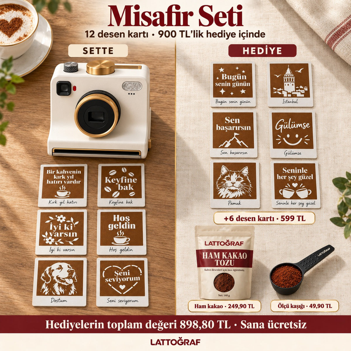 galeri-b · Misafir Seti: 12 desen kartı, 900 TL'lik hediye içinde
